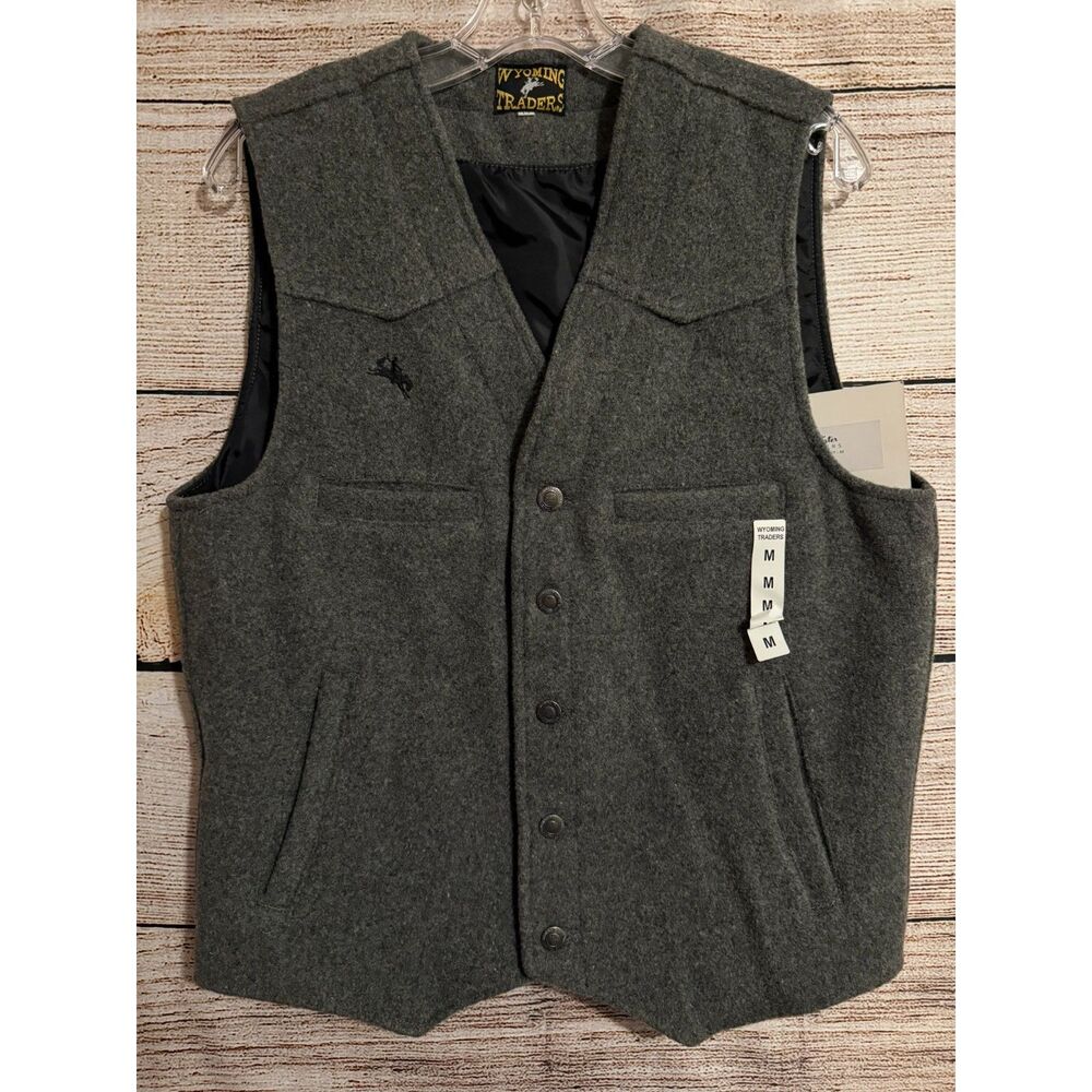 Wyoming Traders | Wyoming Wool Vest | Light Grey | NEW | Medium